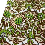 Milly Cotton Green Brown Floral Flower Print Pattern Sleeveless‎ Sheath Dress 6 Photo 5