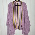 ADYSON PARKER Women's Print Block Kimono 60 Pink Size M Photo 1