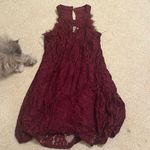 Speechless Maroon Lace Halter  Dress Photo 0