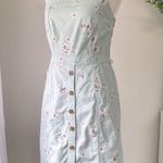 Gap Light Blue Floral Apron Dress Photo 2
