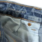 American Eagle Mom Short Denim Stretch Distressed Cuffed Women Size 4 Blue Photo 3