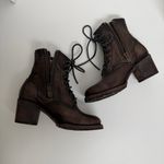 Freebird Cavalier Boots Combat Leather Lace Up Lugged Boho Western Brown Green Size 10 Photo 6