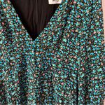 Princess Polly long sleeve dress floral blue green v neck size US 6 new no tags Photo 6