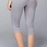 Lululemon In The Flow Crop II Leggings 4 Seamless Heathered light Gray W6B41S Photo 2