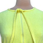 Vintage 80s Yellow Terry Romper Elastic Waist Zip Front Sleeveless Pool Coverup Size M Photo 2