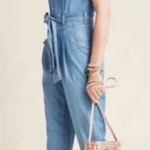 Pilcro and the Letterpress Anthropologie Jumpsuit Womens 4 Petite Denim Button Photo 0