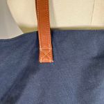 GH Bass & Co Nautical Tote Bag Love Boat Wheel Canvas Shopper Purse Blue Photo 4