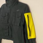 Nike x Off-White Black Yellow Cropped Running Jacket Streetwear Women's Medium Photo 5