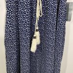 West Kei  Navy Blue‎ Dot Print Square Neck Maxi Dress Women's Size Medium M NWT Photo 4