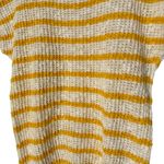 Rafaella Vintage Open Knit Striped Sweater Yellow White Size M Preppy Coastal Photo 2