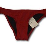 Sunflower Swimwear Bikini Bottom with Shirred Side Burgundy Size: S Small NWT Red Photo 0