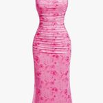 Amazon Floral Midi Dress  Pink Photo 1