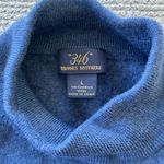 Brooks Brothers  346 Heather Navy Blue Merino Wool Mockneck Sweater Size Large Photo 5