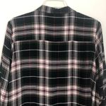 Peace & Pearls High-Low Button Front Plaid Shirt Tunic Photo 7