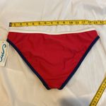 California Waves 133 NWT  Bikini Bottom Red and Blue vacation Medium Photo 2