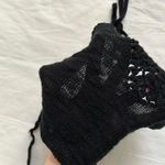 Black crochet halter top Size XS Photo 3