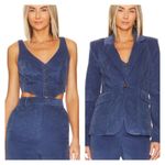 House of Harlow  1960 - Cardella Corduroy Waistcoat and Blazer in Vintage Blue Photo 7