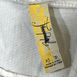 Boho Peasant Shirt Womens XS White Cotton Lace Bell Sleeve Mock Neck Eyelet Photo 5