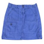 Anthropologie  Paper Boy Utility Cargo Skirt Womens Size 06 Blue Cotton Photo 0