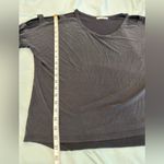 Acemi  Women’s Medium Cold Shoulder Soft Dusty Black 3/4 Sleeve Flowy Top. Photo 3