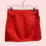 EXPRESS Cute  coral red snap front micro mini skirt with stretch Photo 1