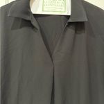 Halara  Black Women's V-neck Blouse Tunic Top Flowy Cap Sleeve NWT Size Large Photo 1