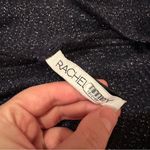 Rachel Pally  Ada Navy Blue Metallic Rib Long Sleeve‎ Mock Neck Sweater Sz M Photo 7