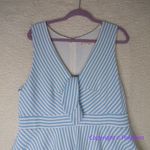 Hutch Anthropologie baby blue and white Bowtie Dress, women plus size 1X Photo 2