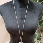 Womens Fashions Gold Crystal Round Pendant Necklace Jewellery with Lobster Clasp Photo 1