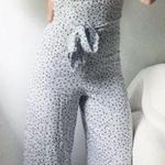White & Blue Floral Jumpsuit Multiple Photo 0