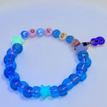 Kandi FOLKLORE glow in the dark stretch friendship bracelet, festival rave Photo 1