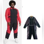 Jordan Flightsuit Faux Leather One Piece Jumpsuit Purple Black Sample 3X NEW Photo 1