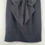 PLASTIC ISLAND Skirt Satin Bow BlackTie Cocktail Pencil Pleats Waist Twee Medium Photo 3