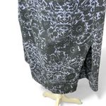 Soft Surroundings navy blue long sleeve Wrap Dress Lace Print Ruched v-neck Photo 1