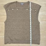 J.Crew  Sweater Shell with Buttons in Merino-Linen Blend Sz L Photo 8