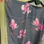 JOULES Rosanna Kimono Cover Up Floral Lux Tunic Navy Pink Sheer Top, One Size Size undefined Photo 1