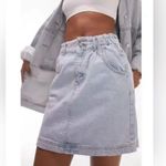 Topshop Paperbag Denim Miniskirt Photo 0