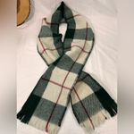 Amana Woolen Mills Red and Green Plaid Wool Scarf Made in USA Photo 1