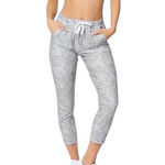 Scorpio Sol  Fare Crop Jogger White Distressed Heather Gray Womens Size Medium Photo 0