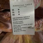 American Eagle  Plaid Linen Blend Pull-On Midi Skirt Medium Women’s Orange 4387 Photo 4