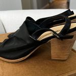Paul Green NEW Womens Rival Sandals Block Heel Black Ruched Leather SIZE 7. Photo 5