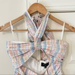 Majorelle  Florian Midi Dress in Pastel Plaid XS Photo 3