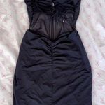 Tiger Mist  Black Mesh Ruched Bodycon Mini Dress - Size XXS Photo 0