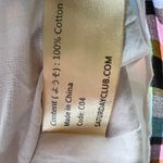 Saturday Club S plaid sleeveless dress ruffle bow pastel cotton casual concert Black Photo 8