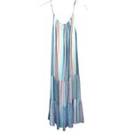 Rails Adora Highland Stripe Tiered Linen Blend Midi Dress in Multi Blue Photo 5