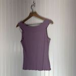 I.N. San Francisco Vintage Ribbed Lavender Knit Tank L USA Y2K Soft Grunge Photo 1