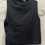 ZARA  Black Cropped Stretch T-Shirt (S) Photo 0