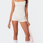 Edikted  Ditsy Open Back Tie Romper Photo 0