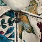 Petite Sophisticate Vintage Floral 100% Silk Bomber Jacket Botanical Print L Photo 8