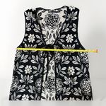 Gudrun Sjödén L Black & White Floral Knit Vest Tunic Organic Cotton linen NWOT Size L Photo 8